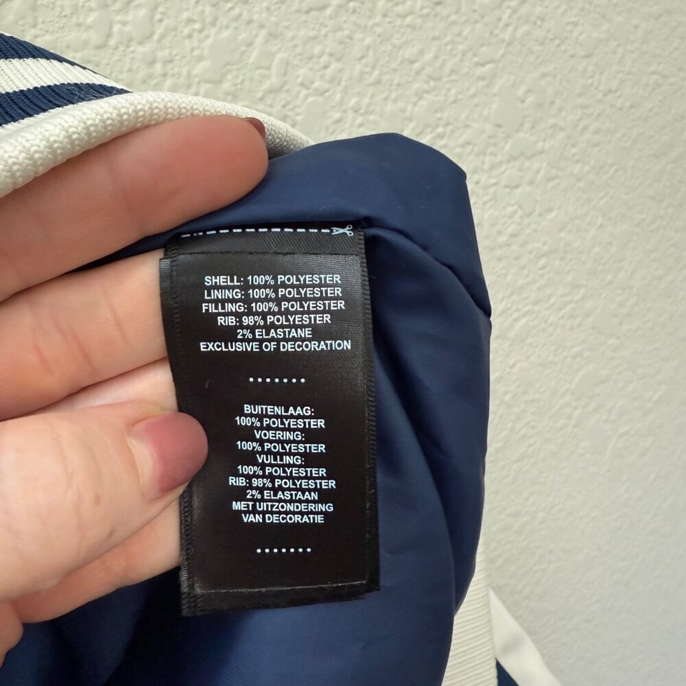 Harley Davidson Ensign Blue White Club Crew Satin Bomber Jacket Mens size 3XL - Picture 8 of 15